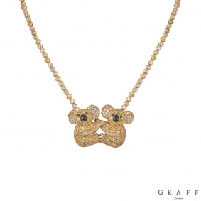 Graff Yellow Gold Diamond Koala Pendant